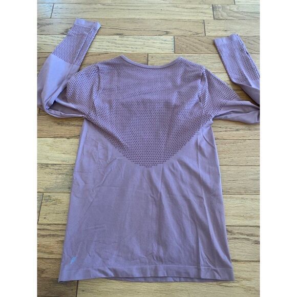 Fabletics Musetta Seamless Long Sleeve Women's Dusty Pink Athletic Top Size XXS - Picture 5 of 8